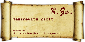 Masirevits Zsolt névjegykártya