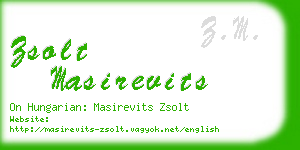 zsolt masirevits business card